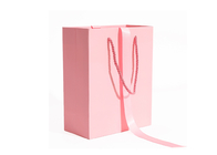 Halat Saplı Özel Logo Romantik Pembe İç Giyim Alışveriş Kağıt Torbası