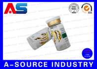 Steril Enjeksiyon şişeleri Ambalaj için Özelleştirilmiş 10ml Flakon Etiketleri Altın folyo Baskı