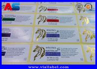 Özel Altın Folyo Laboratuvar Etiketleri 10ml Steril Şişe için çıkartıcılar İlaç uyarı etiketlerini basın