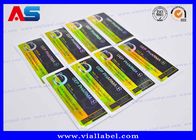 Güçlü Yapışkan 10ml Şişe Etiketleri PET Lazer Film CMYK Eczane cam şişe etiketleri için baskı