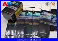 Oral Peptid 10ml şişe kağıt kutuları için hologram ilaç ambalaj kutusu ve etiket