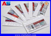 Yapıştırıcı 10ml Flakon Etiket Özel Baskılı Tıp şişeler için 23 * 60 mm Etiketler