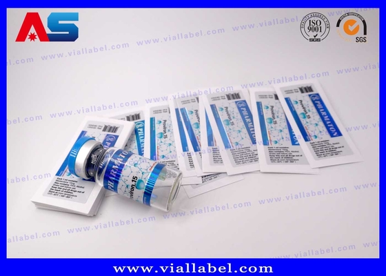 Holografik Baskı Peptid 10ml Şişe Etiketleri Özel Tasarım Özel şişe çıkartmaları