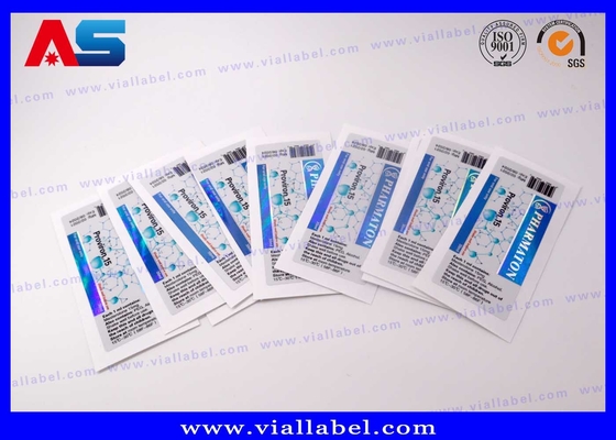 Holografik Baskı Peptid 10ml Şişe Etiketleri Özel Tasarım Özel şişe çıkartmaları