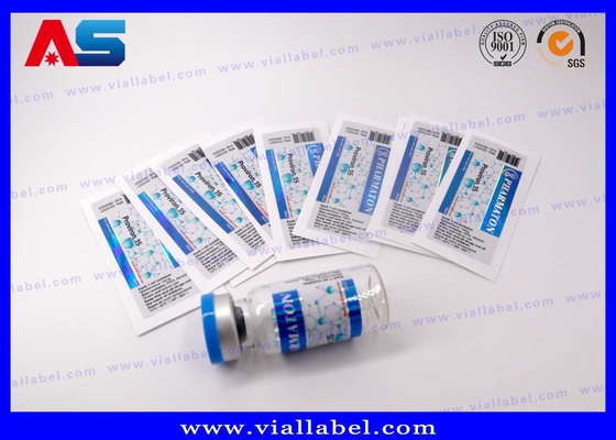 Cam Şişeler Peptit Etiketleri Baskı, Holografik 10ml Şişe Etiketleri