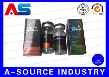 Lazer Holografik Metal Katlanabilir Cam 10ml Şişe Steroid Kutular Paketleme ilaç kutuları etiket