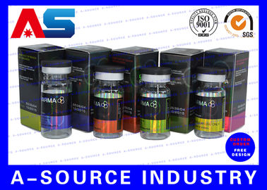 Metal folyo karton 10ml şişe kutuları cam şişeler için hareketli hologram ilaç ilaç ambalaj kutuları