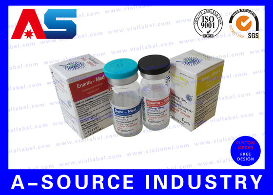 Depolama için Özelleştirilmiş ISO 9001 Pharma 10ml Flakon Kutuları, peptit flakonları için Normal Baskı