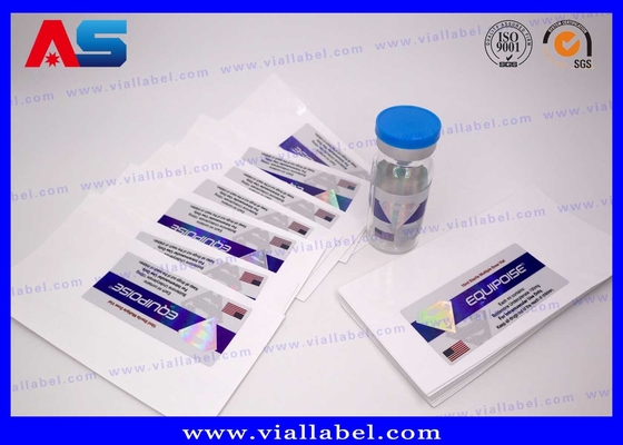 CMYK Beyaz İnci Film 10ml Şişe Etiketi Enjeksiyon Şişeleri için özel 10ml şişe etiketleri