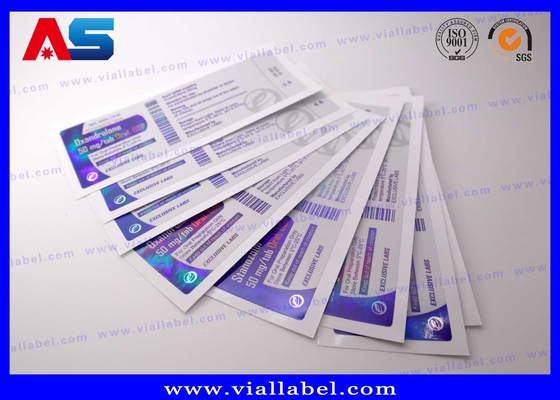 CMYK Peptid Flakon Etiketleri İlaç İçin Cam Şişe Etiket Baskı Fabrikası Su geçirmez Güçlü yapıştırıcı