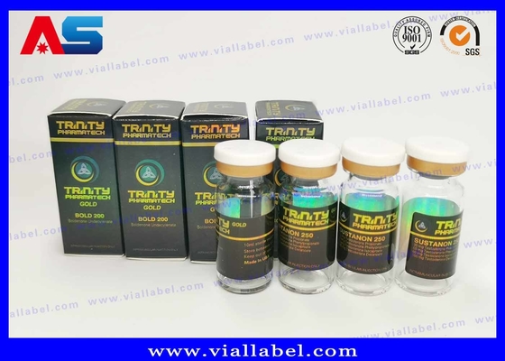 Farmasötik Peptid Sarms Kağıt Flakon Paket Kutusu Hologram Logo UV Kaplama 10ml şişe etiketleri