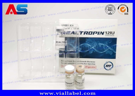 Farmasötik Tasarım Yazdırma Somatropina Hcg 2ml Flakon Etiketli Kutu Paketleme Bodybuilding Kağıt Paketleme Kutu