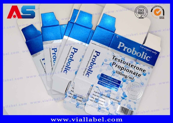 Bodybuilding Propionat 1ml Ampul Kutuları Baskı Farmasötik Küçük şişeler için tasarım kutuları