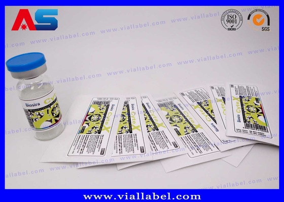 Muscle Growth Asetat 250mg için Bio Pharma Yapıştırıcı 10ml Flakon Etiketleri Şişe Kauçuk Kapak