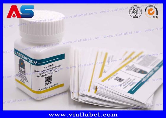 Oral Tablet İçin Plastik Çocuklardan Uzak Şeffaf Hap Şişeleri Güçlü Yapıştırıcı Suya Dayanıklı