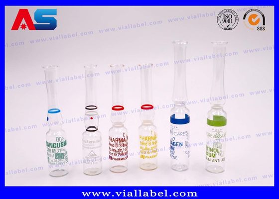 Yüksek Permeabillik Hyaluronik Asit 1ml / 2ml baskı Ampoule Şeffaf Cam Şişe Çözümü