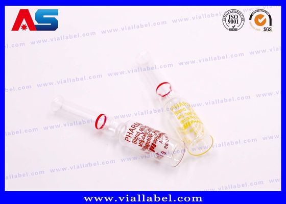 Yüksek Permeabillik Hyaluronik Asit 1ml / 2ml baskı Ampoule Şeffaf Cam Şişe Çözümü