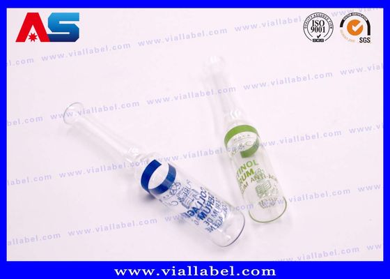 Yüksek Permeabillik Hyaluronik Asit 1ml / 2ml baskı Ampoule Şeffaf Cam Şişe Çözümü