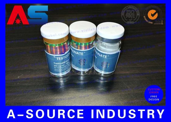 Matt Finish Su geçirmez Plastik Eczane Şişesi Etiketleri Peptidler için çıkartmalar / Tirz