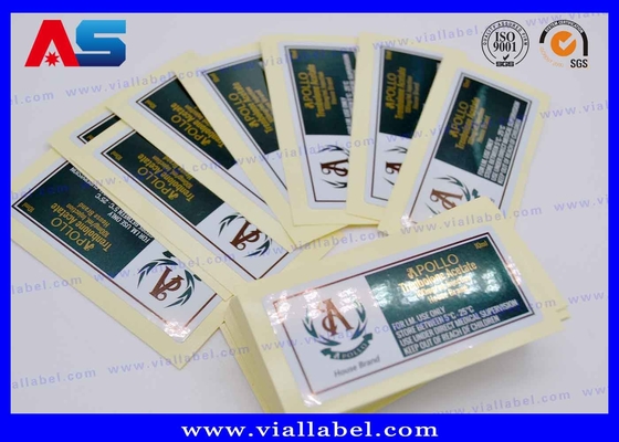 Özel Logo 10ml Şişe Etiketler Altın Folyo Rengi Güçlü Yapıştırıcı