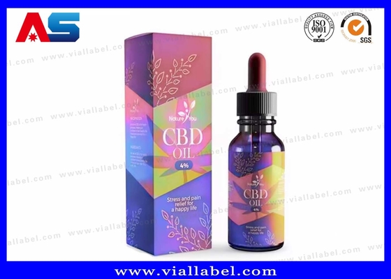 Özel CBD Yağı 10ml Kağıt Kutusu Baskı Etiketi Ve Damla Şişesi Teklifi
