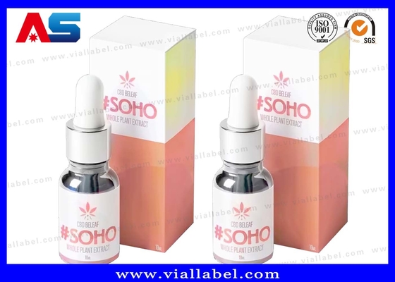 Özel CBD Yağı 10ml Kağıt Kutusu Baskı Etiketi Ve Damla Şişesi Teklifi