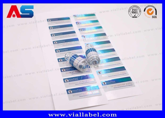 Holografi 3ml / 2ml Küçük şişe etiket baskı Özel Farmasötik tasarımla