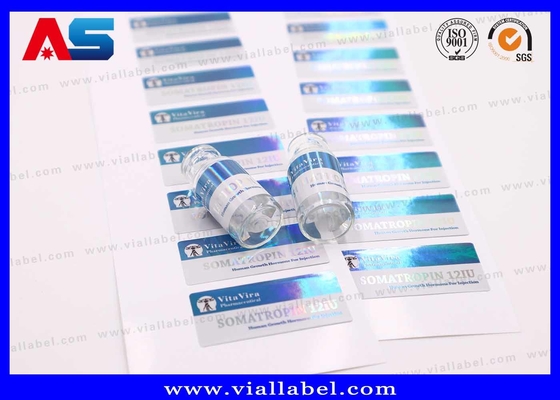 Holografi 3ml / 2ml Küçük şişe etiket baskı Özel Farmasötik tasarımla