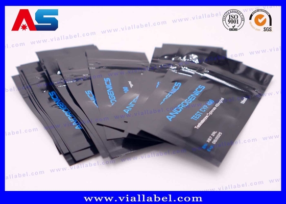 Siyah Baskı Alüminyum Folyo Çanta 10 ml şişe için Androgenics Test Cyp 10 ml şişe