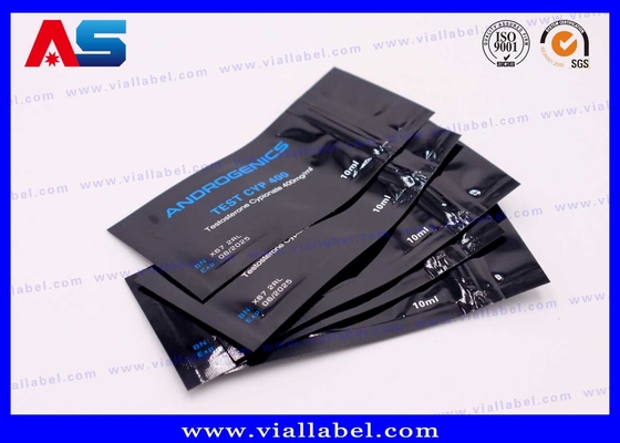 Siyah Baskı Alüminyum Folyo Çanta 10 ml şişe için Androgenics Test Cyp 10 ml şişe
