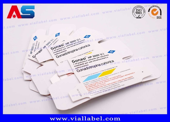 Özel cam şişe kağıt 10ml Pregnyl Hcg ilaç ambalaj kutusu için şişe kutuları