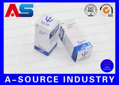 Ücretsiz Tasarım Testi Enanthate Özel Baskılı Antik 10 ml Flakon Kutuları Gümüş Hologram Baskı