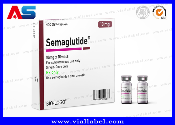 Semaglutide 2ml Flakon Kutusu UV Parlak Laminat ve Özel Tasarımla Baskı
