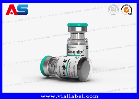 Semaglutide 2ml Özel Yapışkan Küçük Şişe Etiketi Laçlı UV Noktası / Sıcak Ştamp / Folye