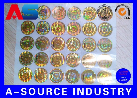 Tasarım Boş Farmasötik Paketler İçin Özel Holografik Etiketler Güçlü Yapıştırıcı