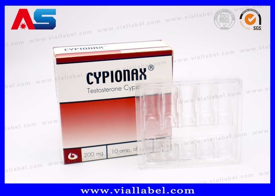 Plastik Tepsiler ve Kağıt Kutusu 10 Amp 2ml MOQ 100pcs 55um Kalınlığı Açık PET
