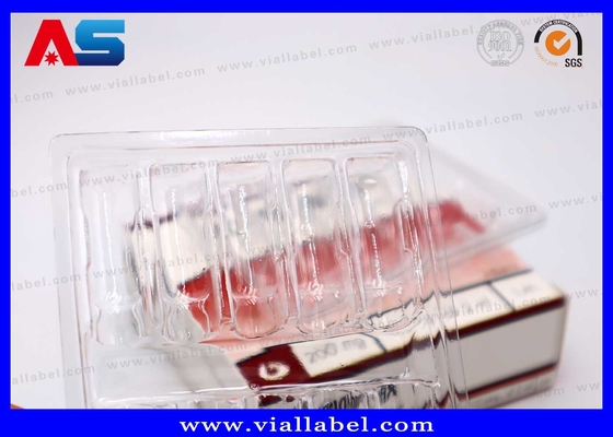 Plastik Tepsiler ve Kağıt Kutusu 10 Amp 2ml MOQ 100pcs 55um Kalınlığı Açık PET