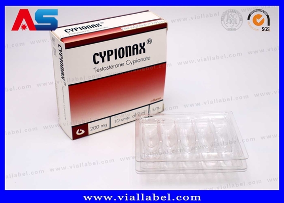 Plastik Tepsiler ve Kağıt Kutusu 10 Amp 2ml MOQ 100pcs 55um Kalınlığı Açık PET