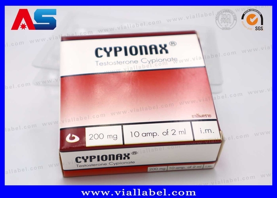 CMYK Farmasötik Paket Kutusu 1 ml'lik 10 ampul için Ampul Kağıt Kutusu ve Plastik Tepsisi
