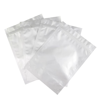 Alüminyum folyo torbası MOQ 100pcs Alüminyum Gümüş Zip Kilitli Cüzdan 50 tablet için