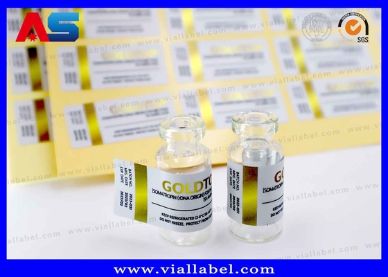 Altın Folyo 10ml Şişe Etiketleri Yazdırılmış Şişe Paketi Su geçirmez Güçlü Yapışkan 10ml Etiket