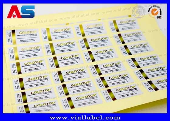 Altın Folyo 10ml Şişe Etiketleri Yazdırılmış Şişe Paketi Su geçirmez Güçlü Yapışkan 10ml Etiket