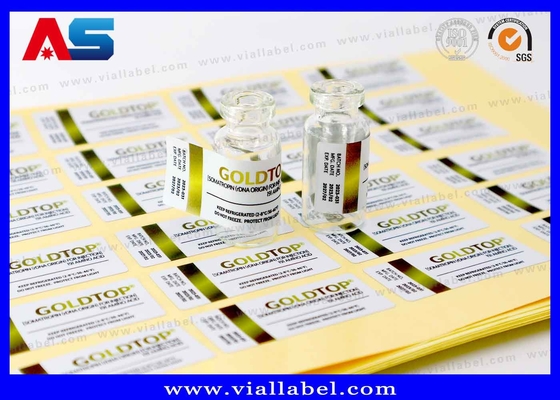Altın Folyo 10ml Şişe Etiketleri Yazdırılmış Şişe Paketi Su geçirmez Güçlü Yapışkan 10ml Etiket