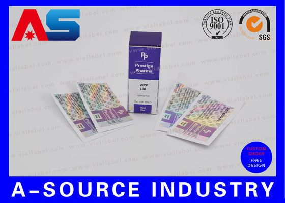 Peptit 2ml / 3ml Şişeler İçin Özel Yeni Şirket Adı ile Hologram Yapışkan Etiket ve Kutu