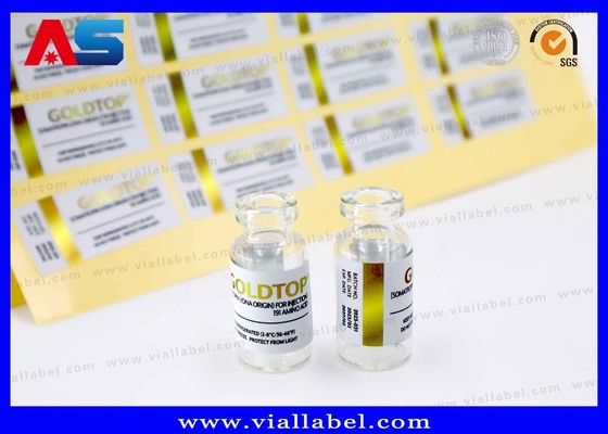 10ml Şişe Etiketi Altın Üst Şişe Su Baskı Altın Folye Etkisi Güçlü Yapışkan Su geçirmez
