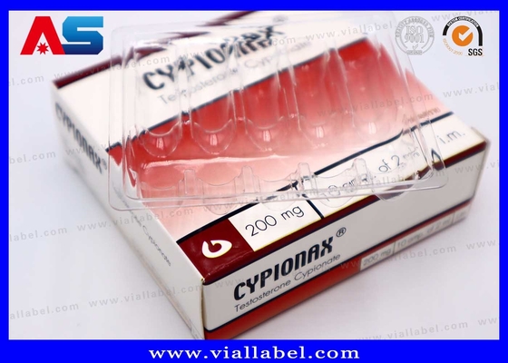 Özel 10 ml şişe kutuları 10 şişelik plastik tepsilerle Ampuller Anti sahte baskı