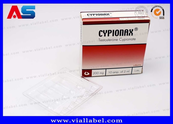 Özel 10 ml şişe kutuları 10 şişelik plastik tepsilerle Ampuller Anti sahte baskı