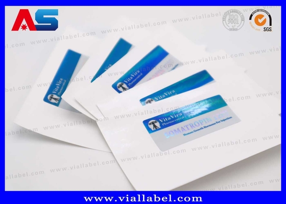 Küçük Şişe Hcg Yapıştırıcı 2ml Şişe Etiketi Metal Mavi Renk Eczane Kullanımı