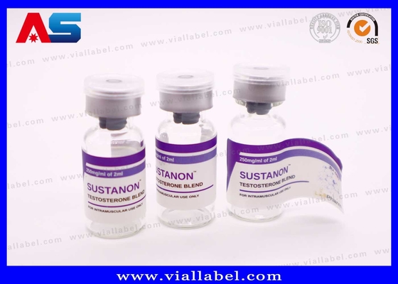 10 ml şişe etiketleri su geçirmez Beyaz İnci Filmden Yapılmış Güçlü Yapıştırıcı Farmasötik Özel Tasarım