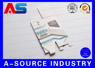 10ml Şişe Kağıt Kutuları Gümüş Foliya Yazdırma Eczane Peptid Enjeksiyonlar için Farmasötik ambalaj